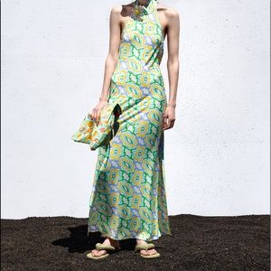 Zara printed maxi dress